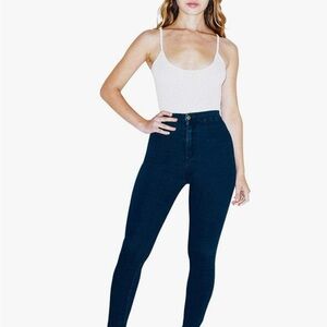 American Apparel High Rise Dark Blue Jeans